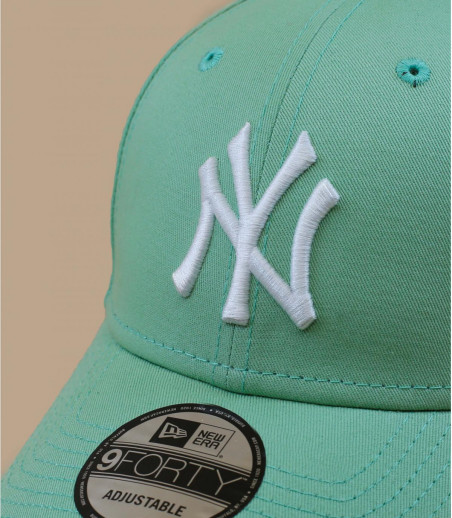 casquette NY vert blanc